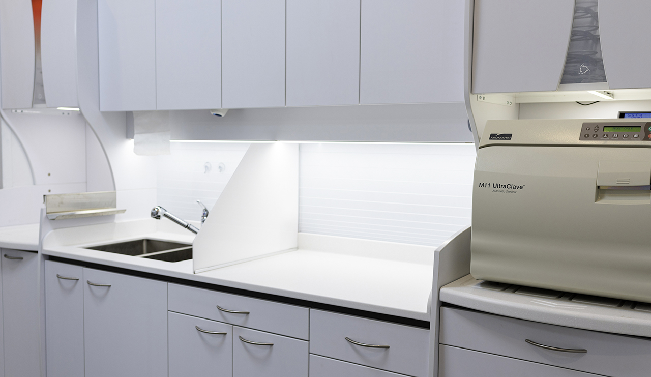 Leslie North Dental Office sterilization